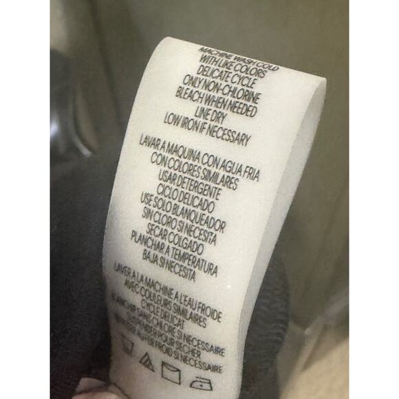 Calvin Klein 3X Black Purple Floral Vines Tunic NEW Tags Sheer Silver Neckline - Picture 11 of 12